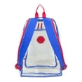 thumbnail image 4 of Eastsport Multi-Purpose Clear Backpack with Front Pocket, Adjustable Straps, Dynamic Blue/Poppy Red, 4 of 7