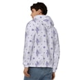 thumbnail image 4 of Honeii Bouquet and Lavender Flowers Print Hoodies for Men, Pullover & Full Zip, Breathable Zip up Hoodie, Sweatshirt-Small, 4 of 5
