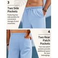 thumbnail image 5 of COOFANDY Men's Linen Pants Drawstring Casual Loose Fit Beach Summer Yoga Pants Lightweight Linen Trousers, 5 of 6