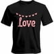 thumbnail image 1 of Camisetas casuales de manga corta con texto de amor para San Valentín para hombre, camisetas gráficas, 1 of 8