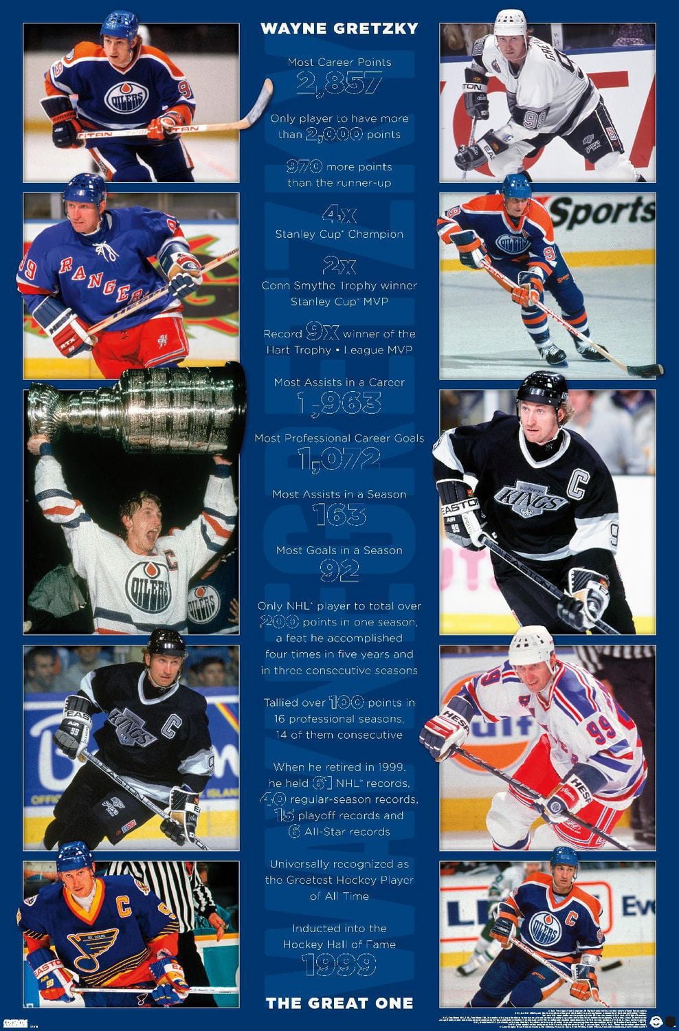 Wayne Gretzky - Stats Wall Poster, 22.375" x 34"