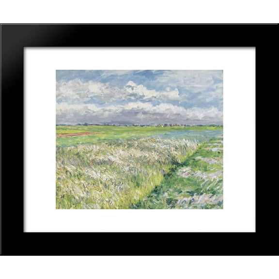 Fields, Plain of Gennevilliers 20x24 Framed Art Print by Gustave Caillebotte