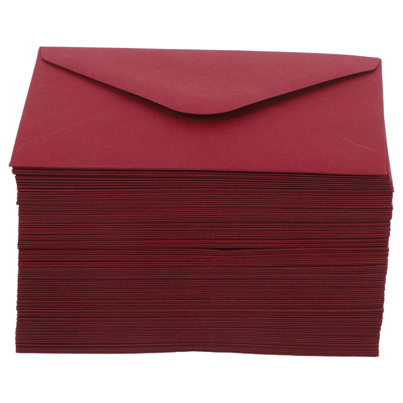 WEUVEB Dark Red Blank Envelopes 100 Pieces for Invitations Wedding Cards Business Correspondence