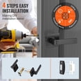 thumbnail image 4 of KFFKFF Privacy Door Handle, 1 Pack Matte Black Door Lever, Left or Right Handing Reversible Lever with Keyless Lock, 45° Rotation to Open, 4 of 9