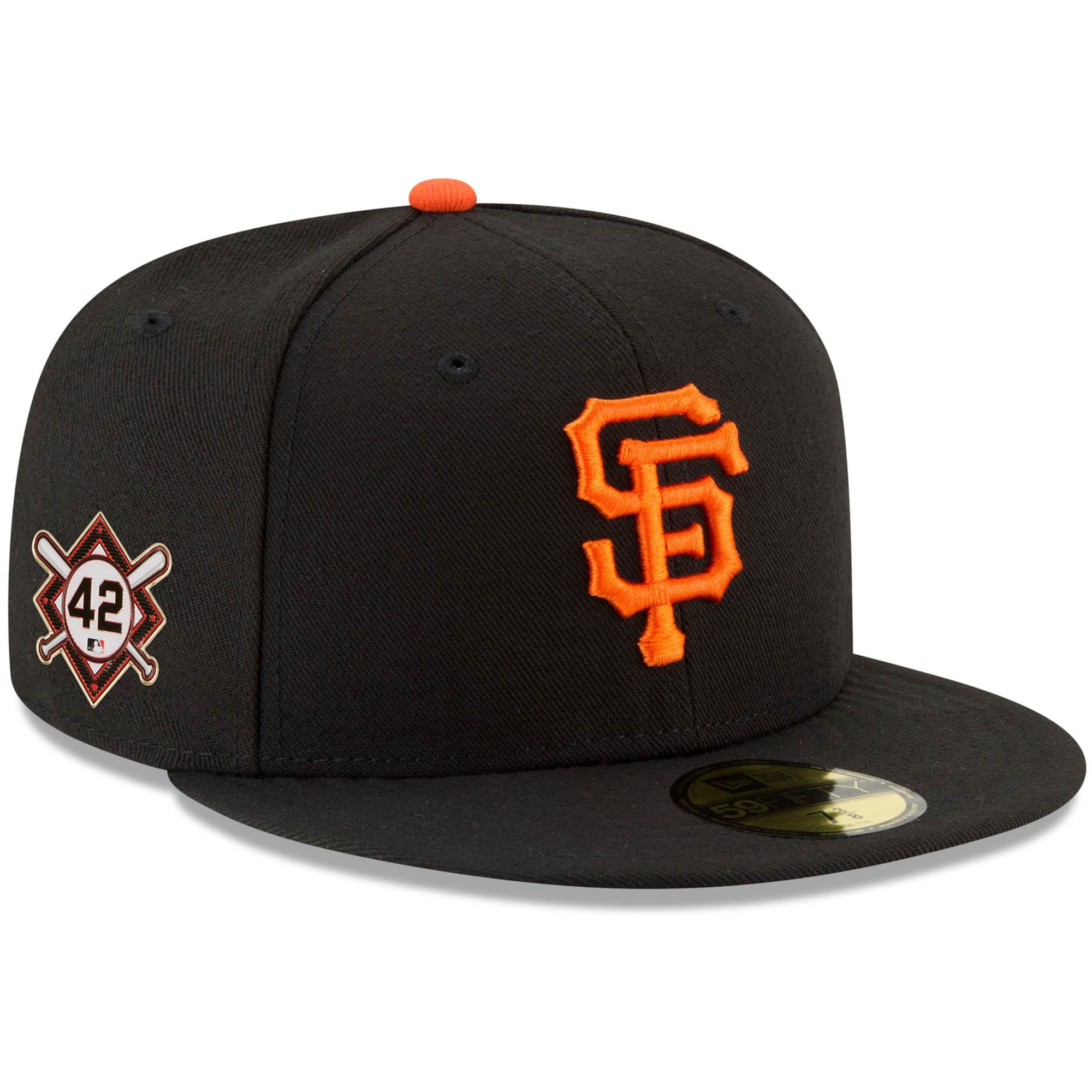 NEW ERA SAN FRANCISCO GIANTS FITTED HAT BASEBALL CAP 59FIFTY BLACK MEN SZ 7-8 