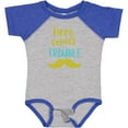 thumbnail image 3 of Inktastic Here Comes Trouble, Mustache, Moustache Boys or Girls Baby Bodysuit, 3 of 5