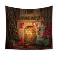 thumbnail image 1 of Tapiz con temática navideña, tapiz pequeño para colgar en la pared con diseño navideño, manta de pared, para dormitorio, sala de estar, 1 of 5