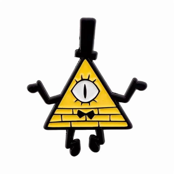 Gravity Falls Bill Cipher Boss Logo 1 Inches Tall Enamel Metal Pin
