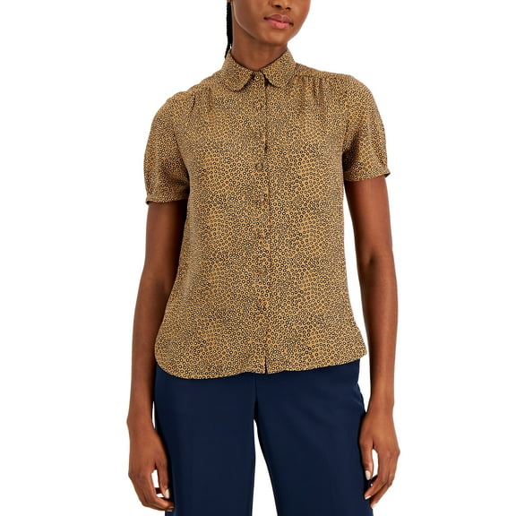 Women's Peter Pan Collar Blouse Vicuna Combo S