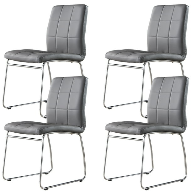 Boowill Modern Dining Chairs Set of 4, Grey Dining Room Chairs, Kitchen