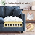 thumbnail image 5 of Daeorio 52" Upholstered Sofa,Loveseat Cloud Couch Comfy Chenille 2 Pillows for Small Spaces,Living Room,Bedroom and Apartment(Blue), 5 of 11