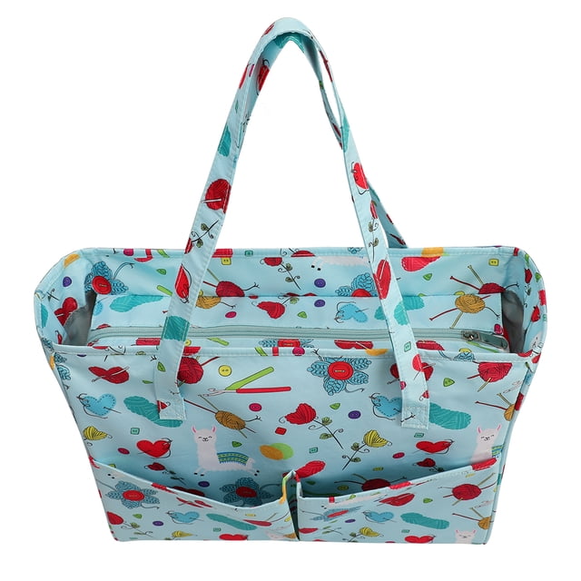 Naiovety Bolsa de mano para tejer, bolsa de transporte portátil para almacenamiento de hilo, agujas de tejer, organizador de ganchillo, bolsa de Almacenamiento y organización del hogar Naiovety HA016848-00