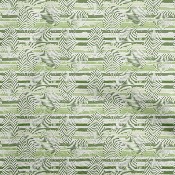oneOone Cotton Jersey Light Green Fabric Tropical Leaf Sewing Fabric By The Yard Printed Diy Clothing Sewing Supplies 58 Inch Wide