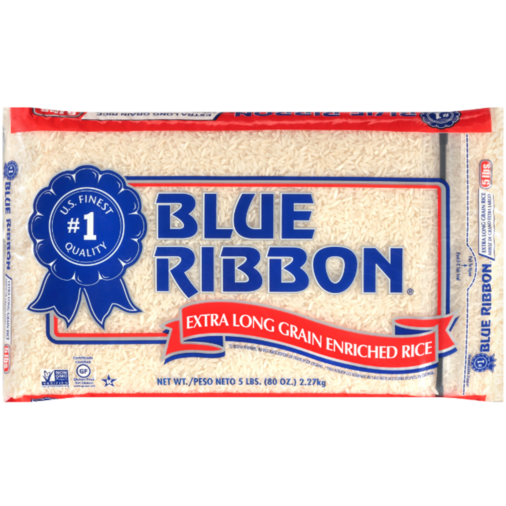 Blue Ribbon White Rice, Extra Long Grain Enriched Rice, 5 lb Bag - image 5 of 5