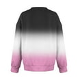 thumbnail image 5 of QUNYINEY Women Sweatshirt Long Sleeve Gradient No Hood Plus Size Crew Neck Pullover Shirts Winter Loose Fit Tops for Women Trendy, 5 of 6