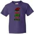 thumbnail image 3 of Inktastic Merry Christmas Elf in Red and Green Plaid Youth T-Shirt, 3 of 5