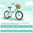thumbnail image 3 of Gymax 16'' Kids Bike w/ Height Adjustable Handlebar Seat Basket Bell Training Wheels Green, 3 of 10