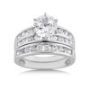 Cubic Zirconia Bridal Set in 10kt White Gold