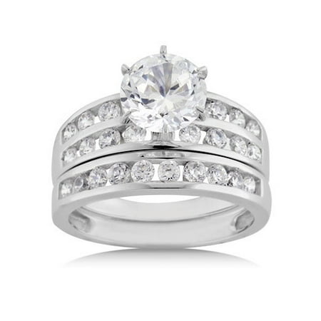 Cubic Zirconia Bridal Set in 10kt White Gold