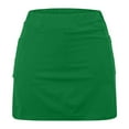 thumbnail image 3 of Bloomae Skorts for Women with Pockets Plus Size Elastic High Waist Tummy Control Athletic Skorts Dressy Casual Tennis Golf Skorts for Summer Activewear Mini Skirts Dark Green L, 3 of 5
