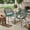Teal, variant on Modern Outdoor Woven Basket Club Chairs with PP Rattan and Iron Frame, Green, Set of 2
