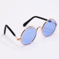 thumbnail image 3 of Visland Small Pet Sunglasses Retro Dog Sunglasses Round Metal Puppy Sunglasses Cosplay Glasses Photo Props Eyewear for Cats and Small Dogs, 3 of 8