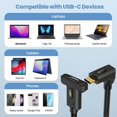 thumbnail image 3 of 0.3m USB 4.0 Type-C Up-Angle to Type-C Female Panel Mounting Extension Cable 240W 8K 40Gbps Data Cor, 3 of 5
