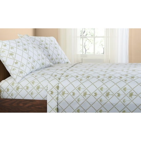 Big D Nylon Sheet - Mainstays palm grove coordinating sheet Set, Queen