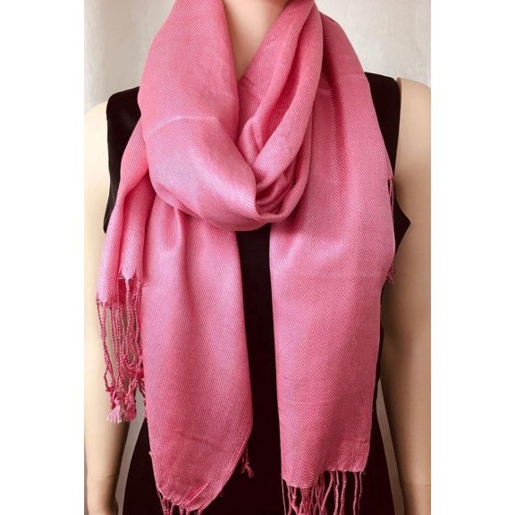 Pink Rose Pashmina Scarf Shawl, Bridesmaid Shawl, Bridal Wrap, Wedding Shawl