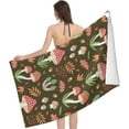 thumbnail image 3 of Mushrooms Large Beach Towel - Plush Thick Cotton Pool Towel, Adult Beach Towels, 3 of 16