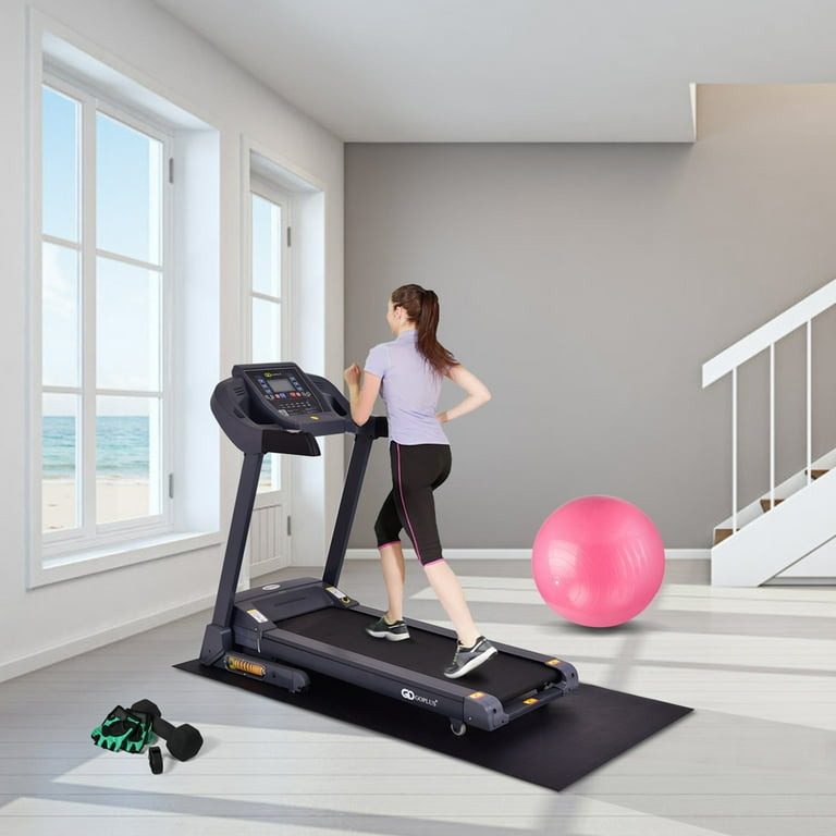 Gymax 78 x36 Exercise Equipment Mat High Density PVC Treadmill Mat Floor Protector Pad Walmart