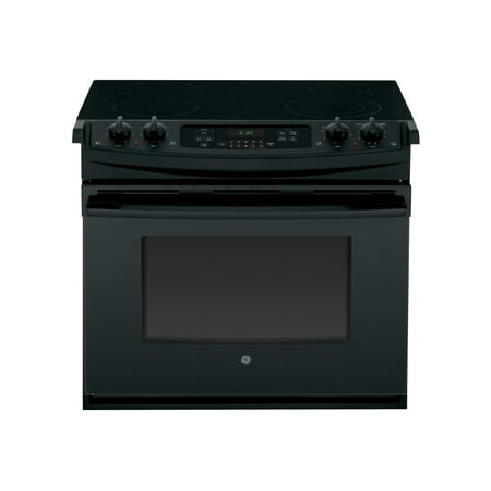 GE - 4.4 Cu. Ft. Self-Cleaning Drop-In Electric Range - Black