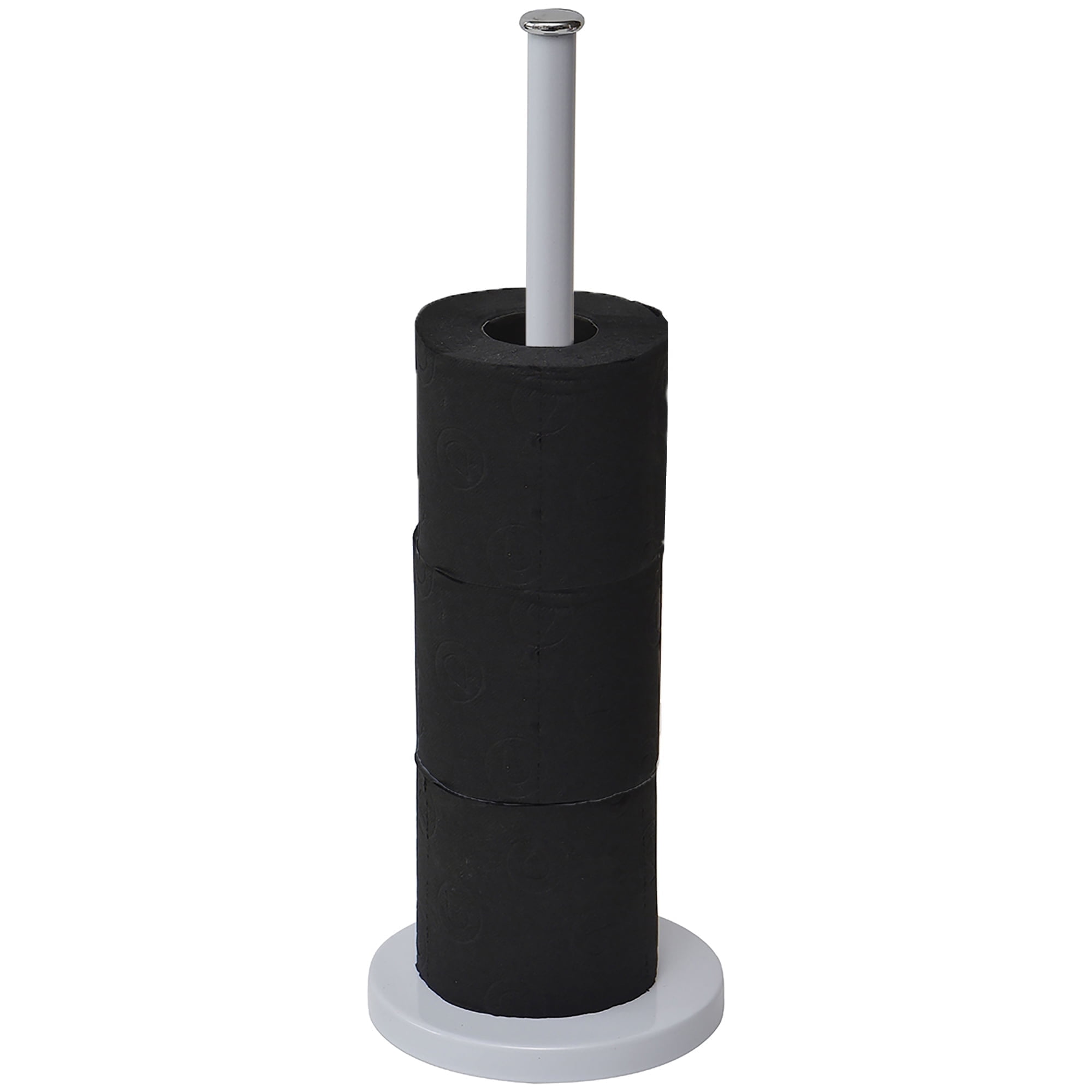 White Toilet Paper Holder Stand