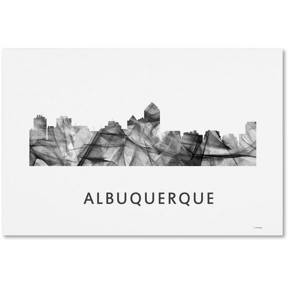 Trademark Fine Art 'Albuquerque New Mexico Skyline WB-BW' Canvas Art by Marlene Watson