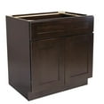 thumbnail image 1 of 30 in. Fully Assembled Kitchen Sink Base Cabinet Shaker, Espresso, 1 of 1