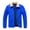 Blue, variant on Mens Quilted Padded Jacket Sherpa Lined Fuzzy Collar Winter Insulated Coat Warm,Full Zip, Waterproof, Chest Zipper Pocket for Casual, Travel, Outdoor, Snow