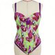 thumbnail image 5 of Traje de baño de una pieza para mujer, moda para mujer, traje de baño de talla grande para mujer, traje de baño de color sólido conservador con pliegues en el pecho, traje de baño de moda playera para, 5 of 9