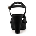 thumbnail image 3 of BLISSFUL STEP Women's Strap Platform Chunky Heel Slingback Sandals, 3 of 7