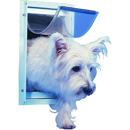 Ideal Deluxe Aluminum Pet Door White, Sm