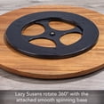 thumbnail image 5 of CounterArt White Tile Medallion Round Acacia Wood Lazy Susan Turntable, 5 of 7