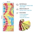 thumbnail image 2 of Colorful Tie Dye Pattern Hot Yoga Mat Towel Non Slip for Hot Yoga - Quick-Drying Yoga Mat Cover with 4 Corner Pockets with Travel Bag - Hot Yoga Towel Non Slip 74"x26", 2 of 6