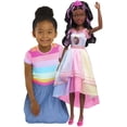thumbnail image 1 of Muñeca Barbie Gigante Fiesta Unicornio 72cm Pelo Negro Vestido Zapatillas y Corona desmontables, 1 of 4