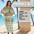 thumbnail image 7 of Xoenoiee Abstract Geometry Polka Dots Striped Pattern Women Kaftan Dresses Plus Size Swimsuit Coverup 2026 Summer Batwing Sleeve Bathing Suit V Neck Caftan Loungewear Beach Dress, 7 of 7