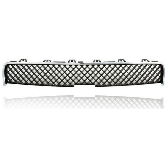 Grille - Compatible/Replacement for '05-08 Chevrolet Uplander Upper - Matte Dark Gray With Chrome Frame - 15184657