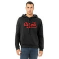 thumbnail image 2 of Daxton Adult Unisex Pullover USA Cities State Script Hoodie Fleece Sweatshirt, Atlanta Black Red, L, 2 of 2