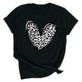 thumbnail image 1 of Kayannuo T-Shirts Imprimés Cœur d'Amour pour Femmes Liquidation Saint-Valentin T-Shirts Graphiques pour Femmes Haut à Manches Courtes Col Rond, 1 of 2