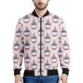 thumbnail image 3 of Chaqueta con cremallera con estampado 3D de cupcakes de dibujos animados para hombres y mujeres, sudadera con gráfico de comida, chaqueta bomber informal para niños, abrigo suelto de manga larga, 3 of 5