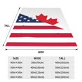 thumbnail image 3 of Pofeuu USA Canada Flag Print Ultra-Soft Micro Fleece Blanket,for Bed Or Sofa,All Season Throw Blankets Flannel Blanket-80"x60", 3 of 7