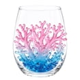 thumbnail image 2 of Stemless Wine Glasses Beach Themed Coastal Decor Drinkware Tumbler Set Cocktail for Home Bar Nautical Kitchen Beach House Entertaining Gift, 2 of 6