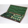 thumbnail image 4 of Handmade European Ambassador Chess Set - Wooden 21 Inch Beech & Birch Board with Felt Base - Carved Hornbeam & Sycamore Wood Chess Pieces, 4 of 5